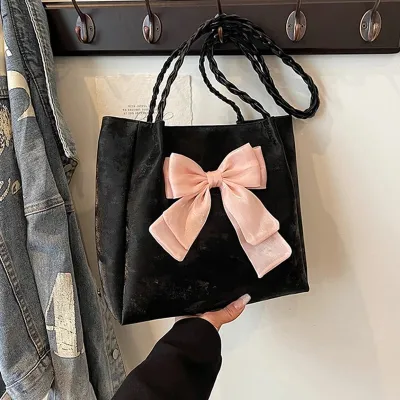Cute Bow Ballet Style Large Capacity Shoulder Bag